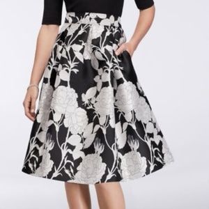 NWT Eliza J Floral Jacquard Midi Skirt sz. 8